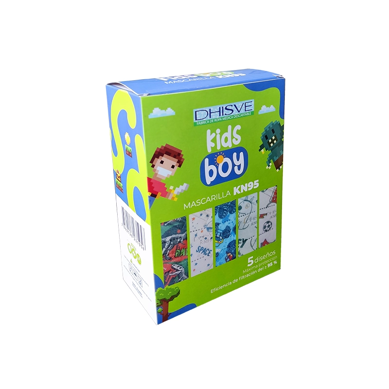Mascarilla KN95 Desechable para Niño con Diseño Buddy – No Estértil – Paquete de 10 Unidades – Marca DHISVE