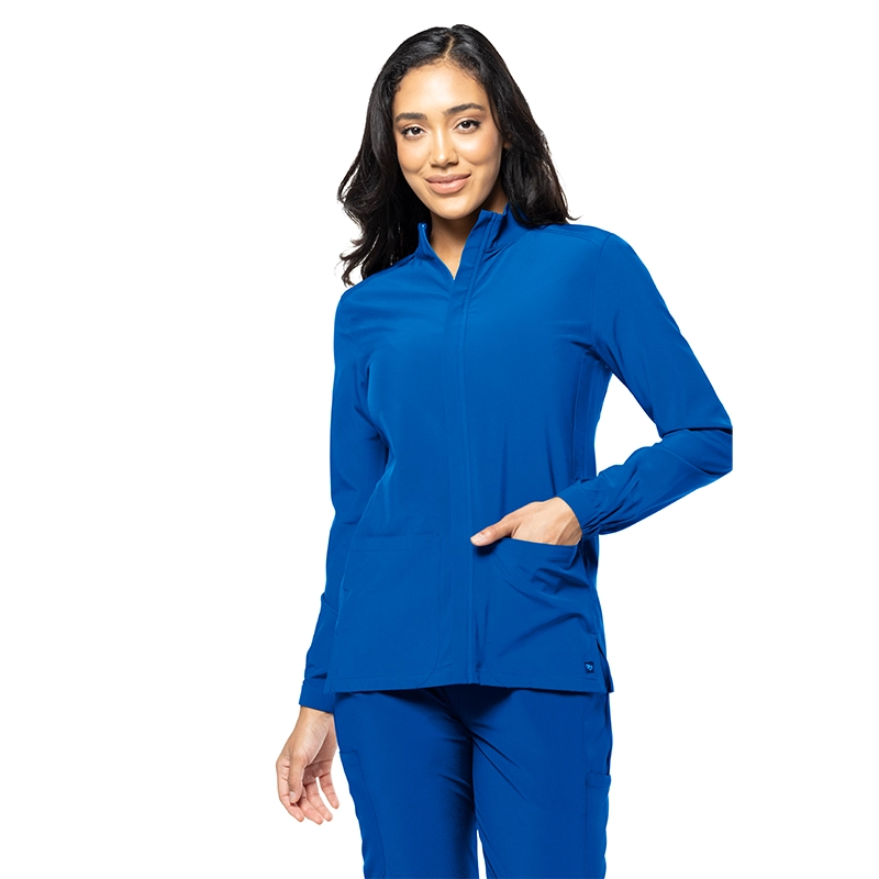Chaqueta Médica Tasha & Me Azul Rey – Cierre Frontal Chaqueta médica azul rey con cierre Tasha & Me para mujer.