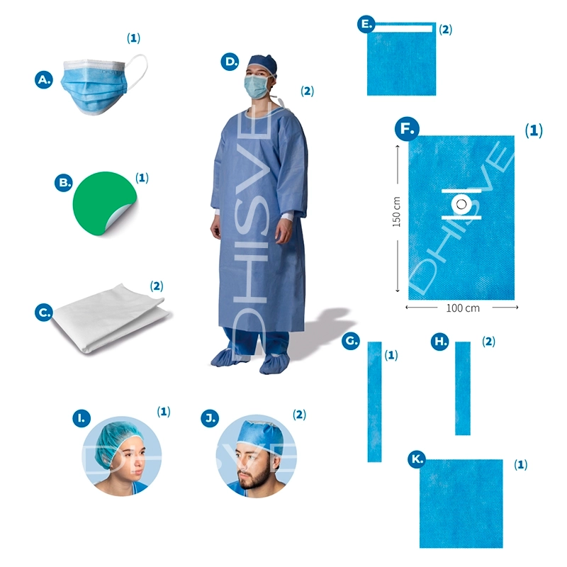 Paquete Estéril para Cirugía de Implante Dental – Talla Estándar – Presentación Individual | Dhisve