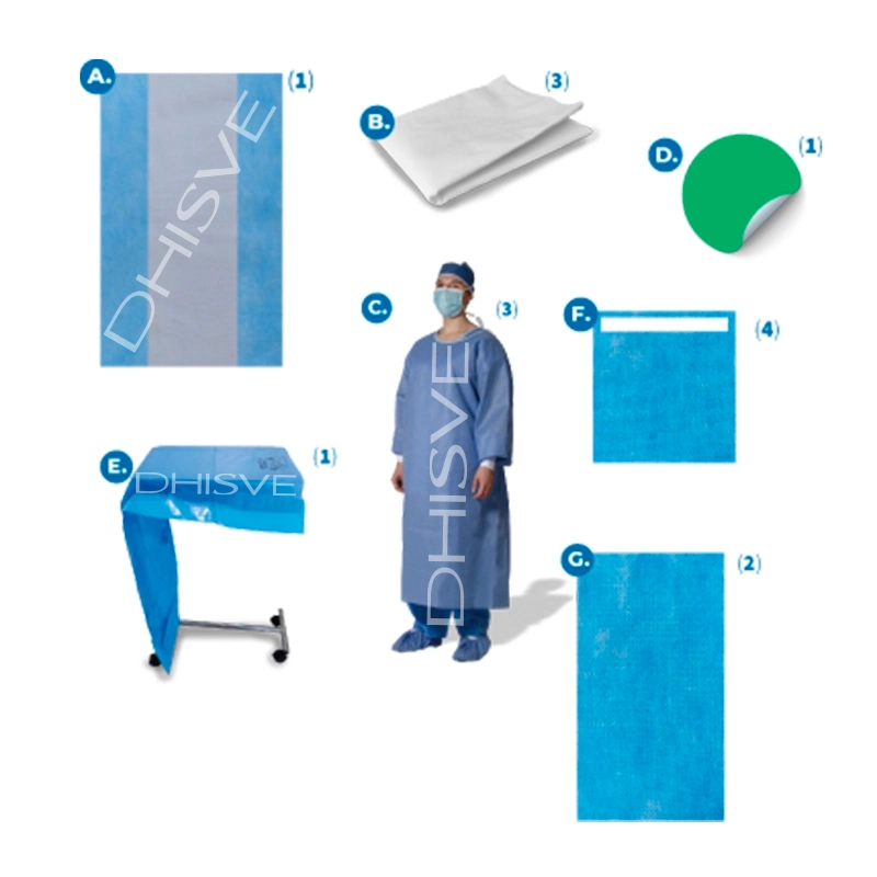 Paquete Estéril para Cirugía Estética – Incluye 4 Sábanas – Talla Estándar – Presentación Individual | Dhisve