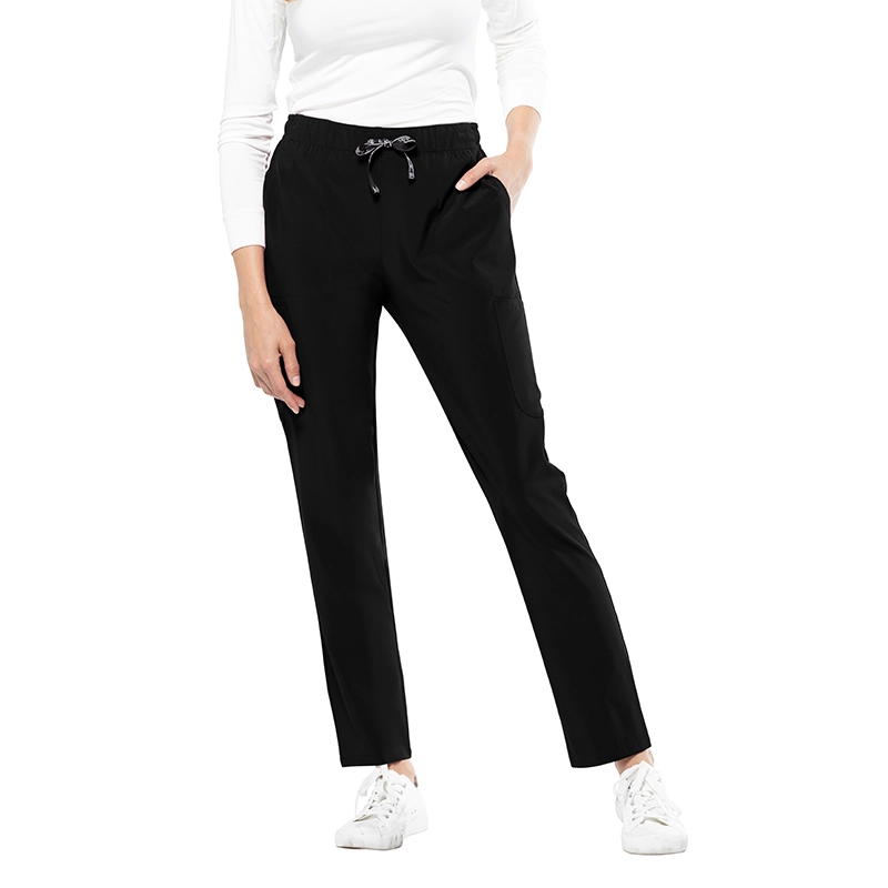 Pantalón recto clínico negro Tasha & Me para mujer.