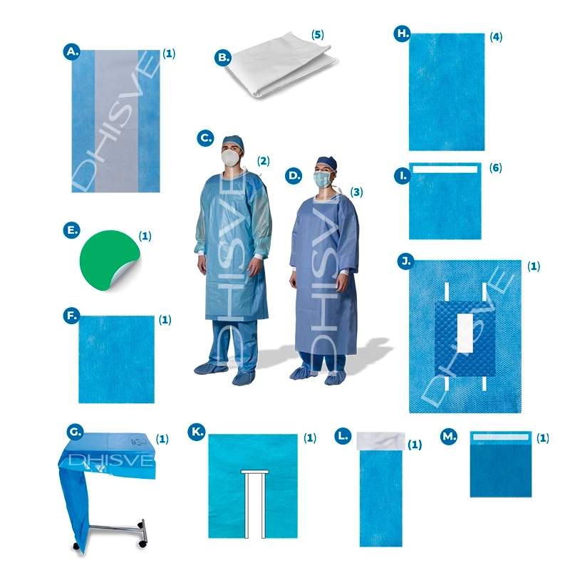 Paquete Quirúrgico Estéril para Traumatología de Cadera – Talla Estándar – Presentación Individual | Dhisve